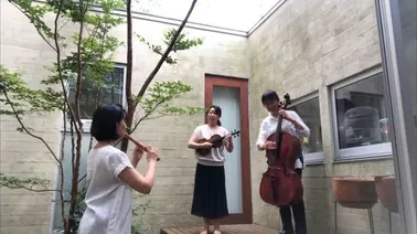屋外でのアンサンブル演奏